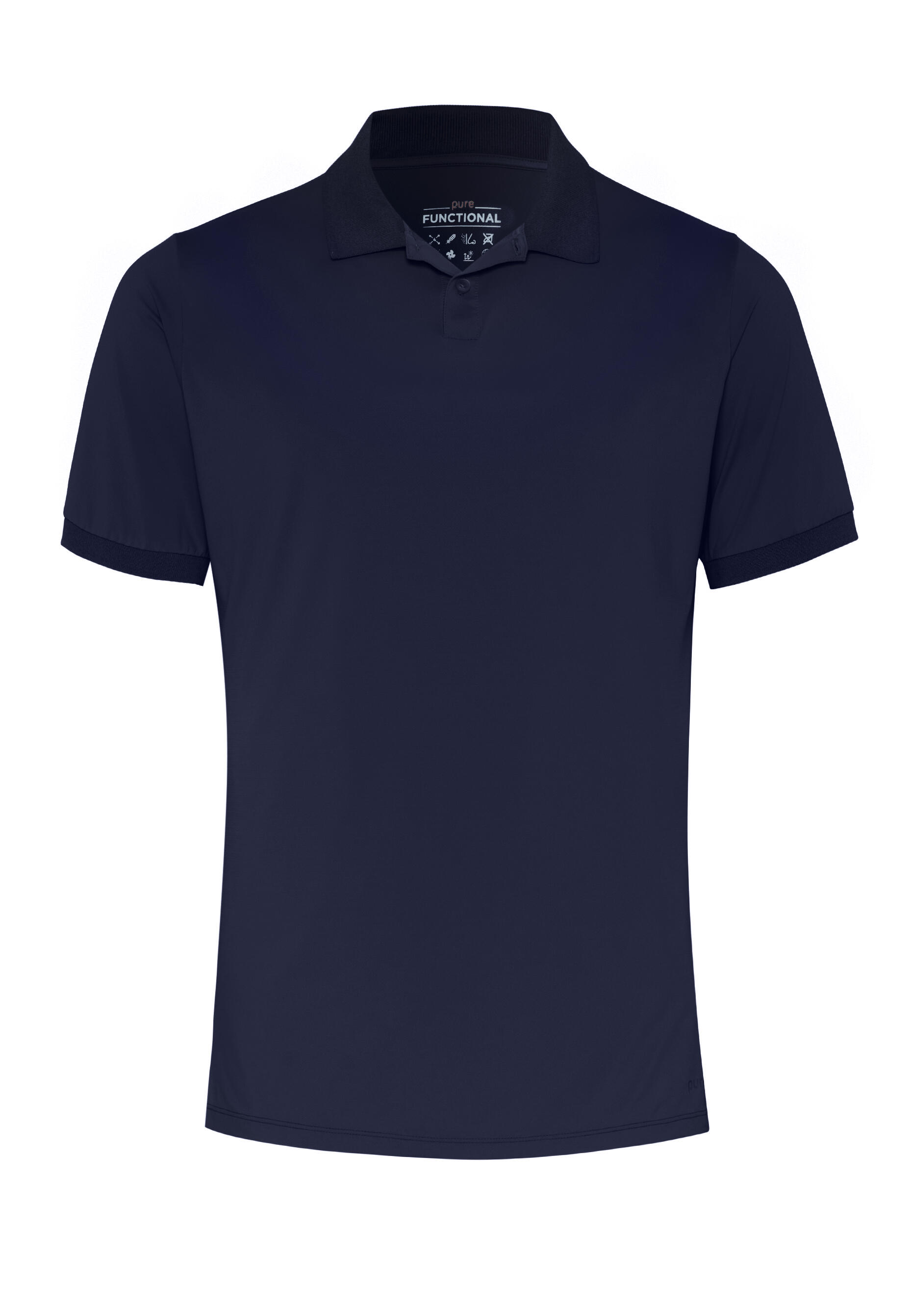 pure - Pure Functional Polo slim fit Halbarm blau - Gr. - XXL von pure