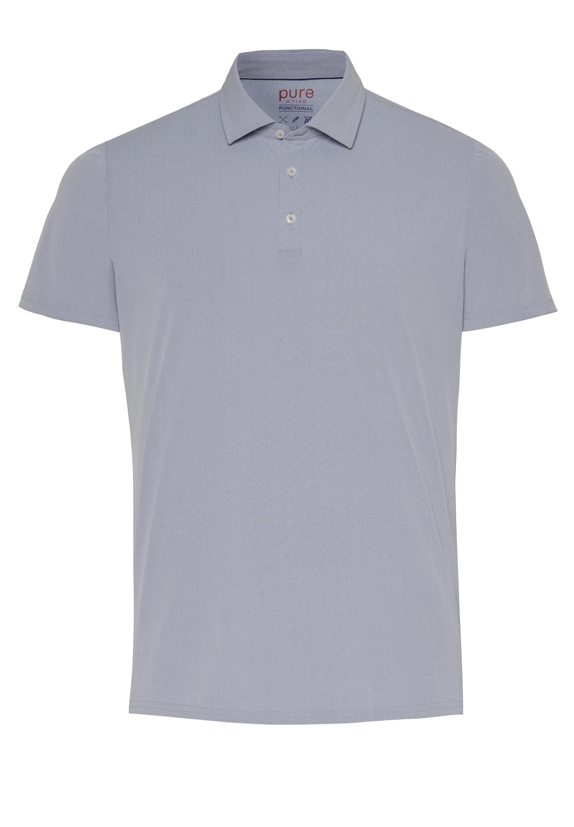 pure - Pure Functional Polo slim fit Halbarm blau - Gr. - XXL von pure