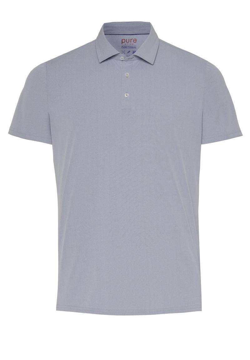 pure - Pure Functional Polo slim fit Halbarm blau - Gr. - XXL von pure