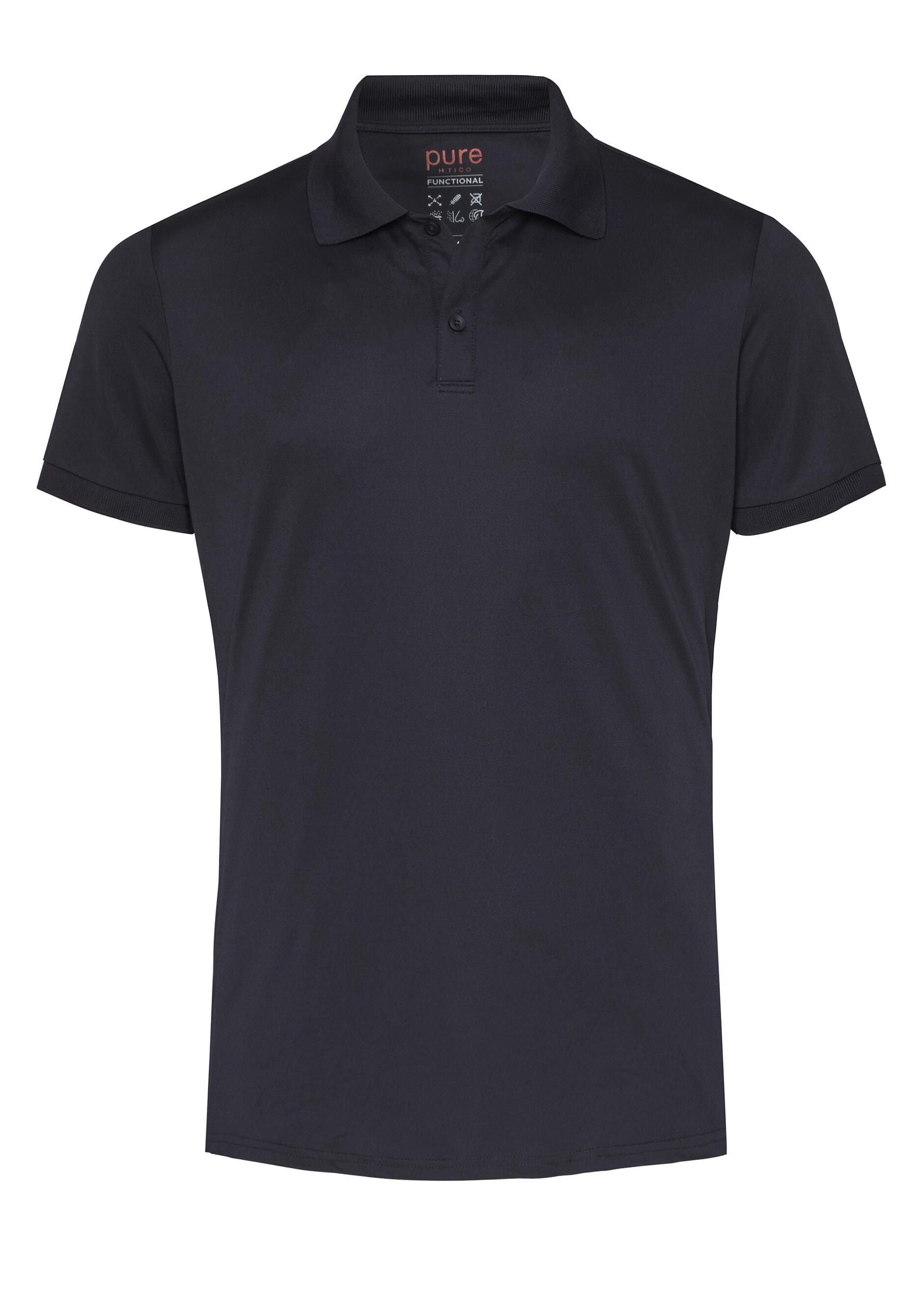 pure - Pure Functional Polo slim fit Halbarm blau - Gr. - XXL von pure