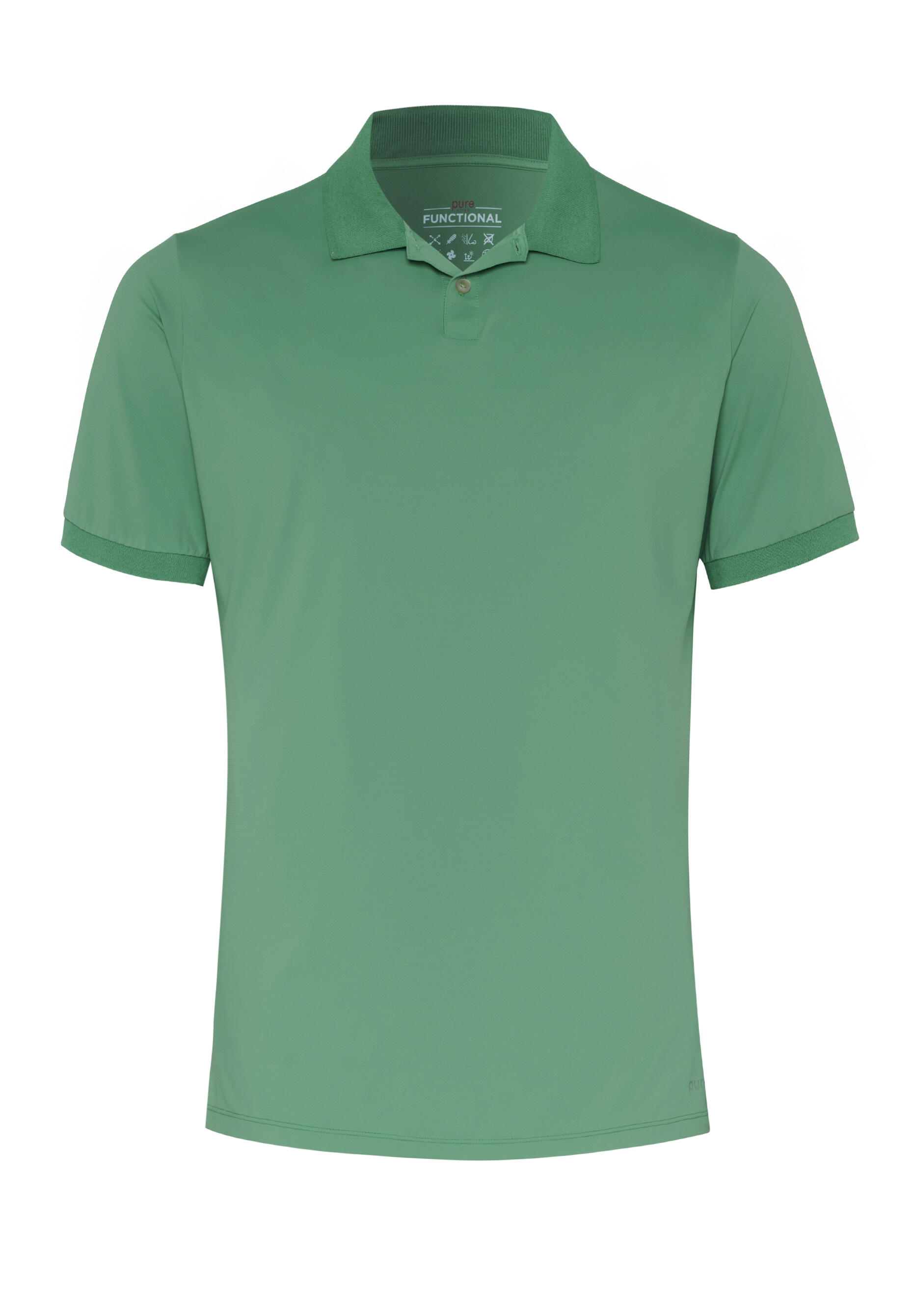 pure - Pure Functional Polo slim fit Halbarm grün - Gr. - L von pure