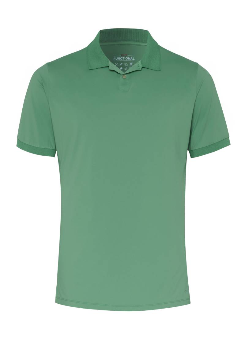 pure - Pure Functional Polo slim fit Halbarm grün - Gr. - L von pure