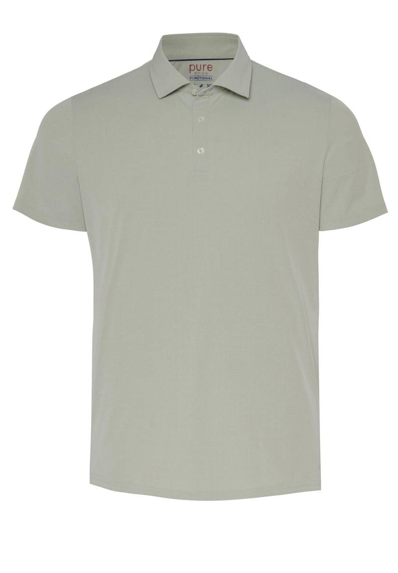 pure - Pure Functional Polo slim fit Halbarm grün - Gr. - S von pure