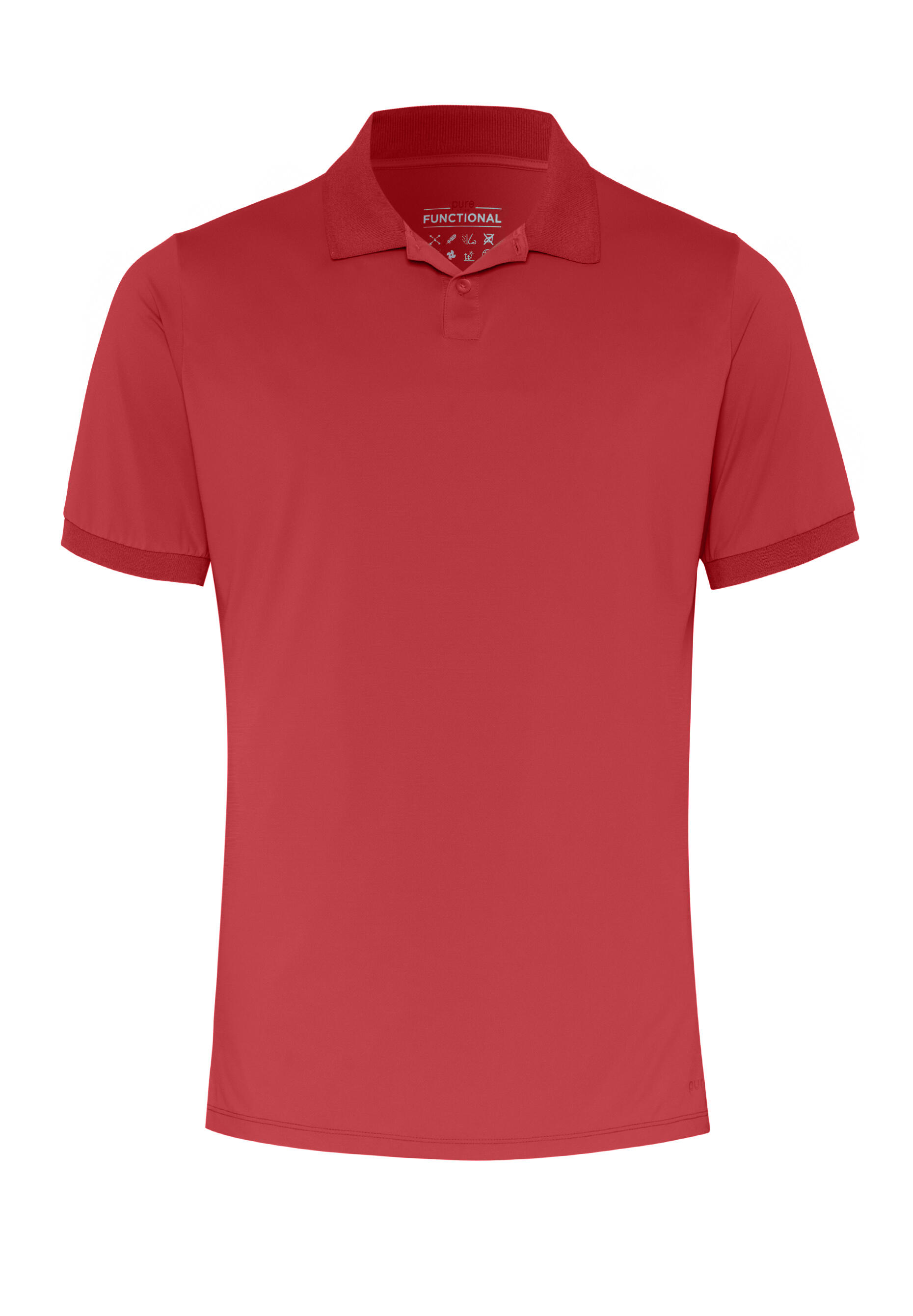 pure - Pure Functional Polo slim fit Halbarm rot - Gr. - XXL von pure