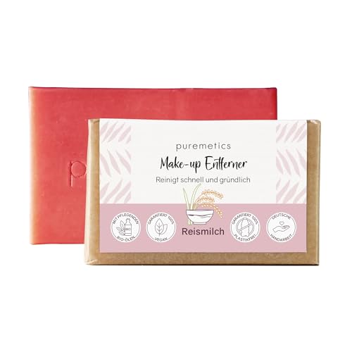 puremetics Make-up Entferner Seife, Reismilch, 75g von puremetics