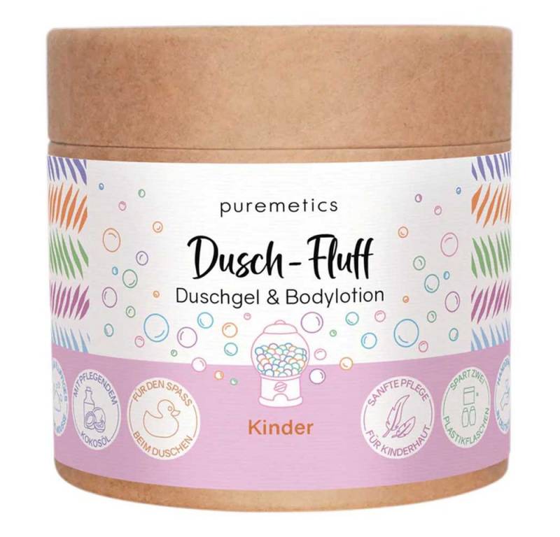 puremetics Körperpeeling 2in1 Dusch-Fluff - Kinder 200g von puremetics