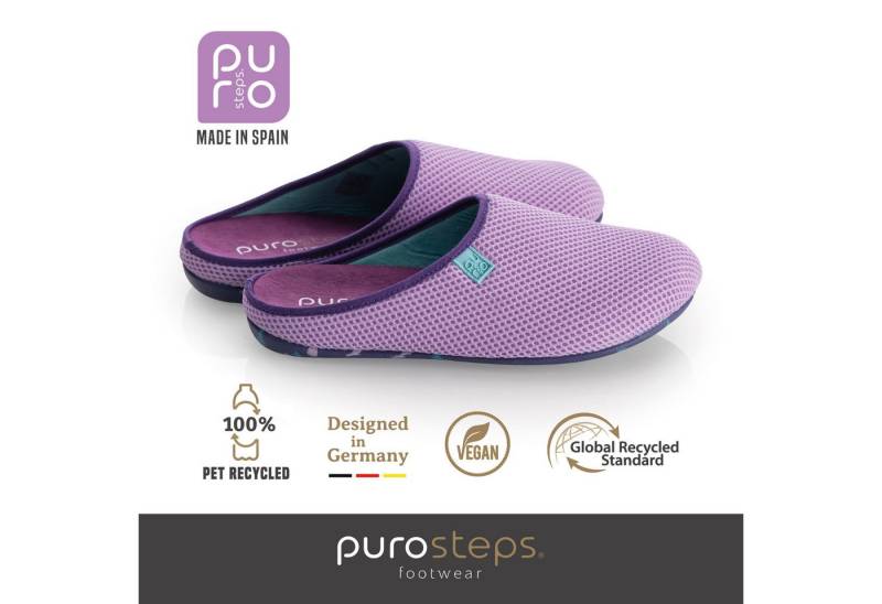purosteps Casa-Eco Hausschuh Hergestellt aus recycelten PET Flaschen, Handgefertigt, Naturkautschuk von purosteps
