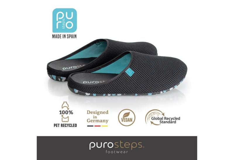 purosteps Casa-Eco Hausschuh Hergestellt aus recycelten PET Flaschen, Handgefertigt, Naturkautschuk von purosteps