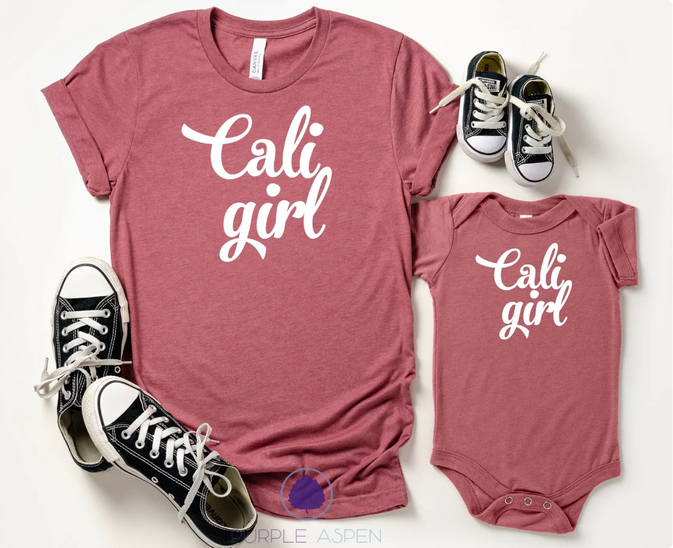 Mama Und Ich Shirt, Cali Girl Shirts, Tees, T-Shirt, Mädchen T-Shirts, Girl, T-Shirt von purpleaspenkids