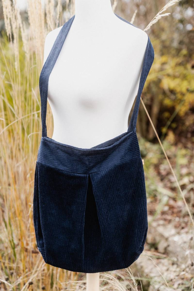 Cordtasche Dunkelblau, Crossbody Oder Schultertasche von purpurlotti