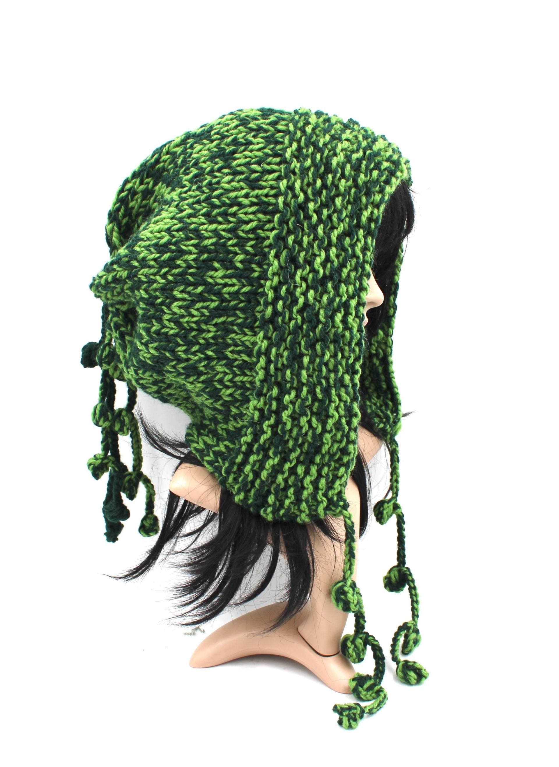 Spezielle Kapuze Chunky Boho, Beanie, Super, Strickmütze, Mütze, Dreads, Looktürkisneu von purpurnaddel