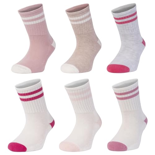 purrfull Kleinkind Kindersocken Socken Jungen Mädchensocken Jungensocken 6 Paare Socken Mädchen Sportsocken Für Kinder Kleinkinder Atmungsaktikve Kinderstrümpfe 6 Pack von purrfull