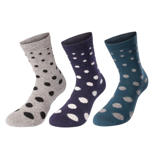 purrfull Warme Angora Wollsocken Damen Wintersocken Frauen Wandersocken Für Damen Wollsocken One Size Angora Blend Damensocken (POIS Box B) von purrfull