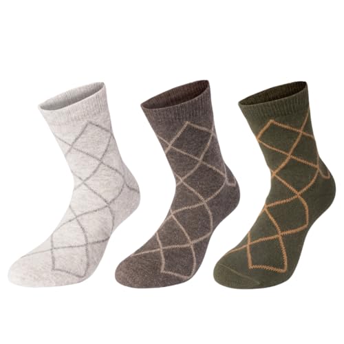 purrfull Warme Angora Wollsocken Damen Wintersocken Frauen Wandersocken Für Damen Wollsocken One Size Angora Blend Damensocken (ROMBI Box A) von purrfull