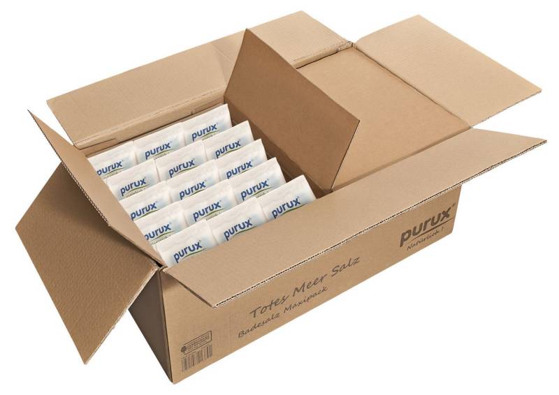 purux Badesalz Totes Meer Salz Badesalz 24kg (24 Beutel a 1kg) Maxipack Naturweiss von purux