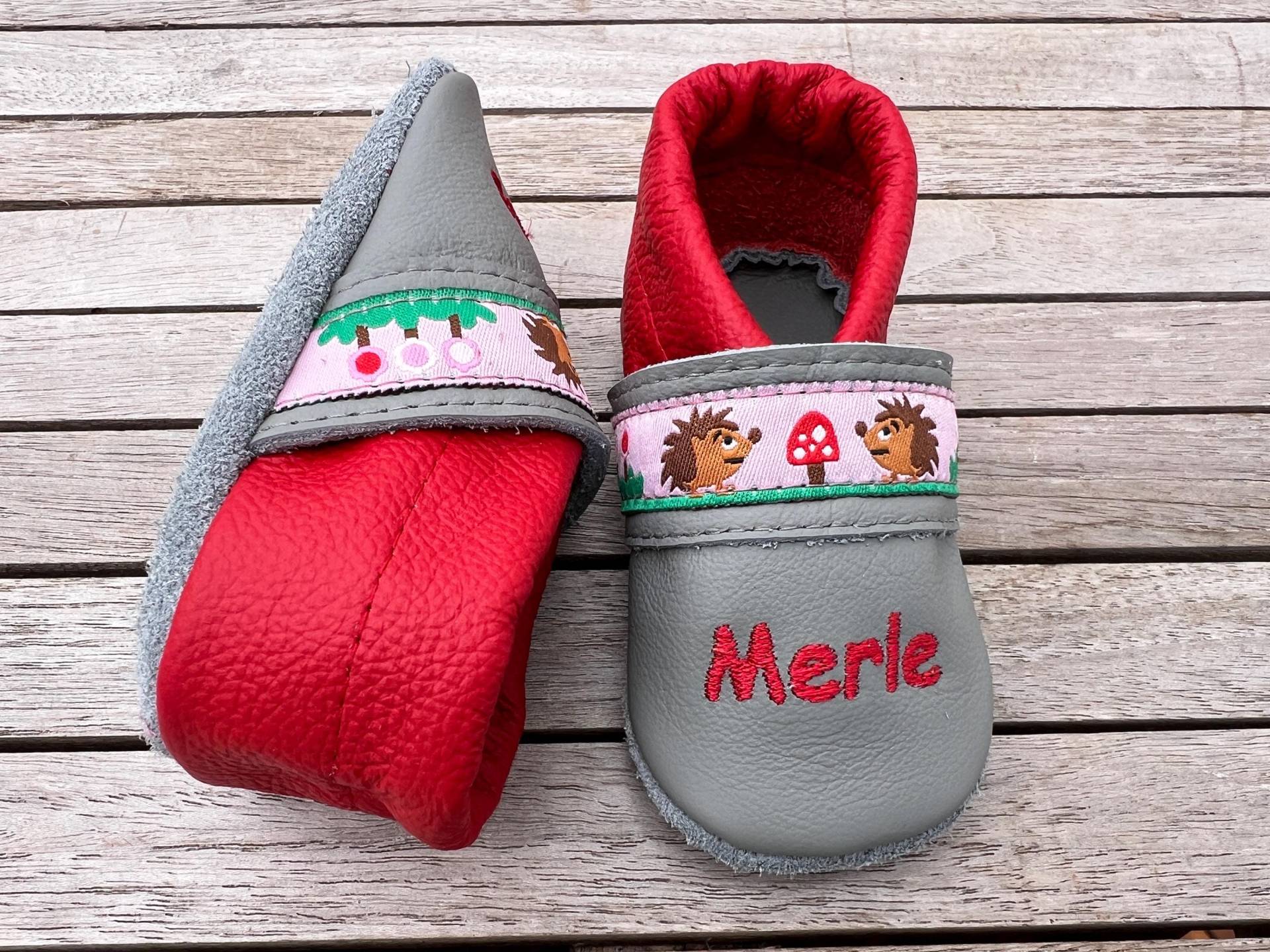 Lederpuschen, Krabbelschuhe Uni + Webband | Auch in Anderen Farben Mit Anderem Zu Bestellen Lederpuschen, Krabbelschuhe Uni + Webband | Auch in Anderen Farben Mit Anderem Zu Bestellen von puschenpowerShop