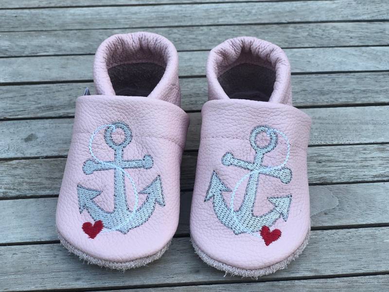 Lederpuschen Krabbelschuhe Babyschuhe Lauflernschuhe von puschenpowerShop