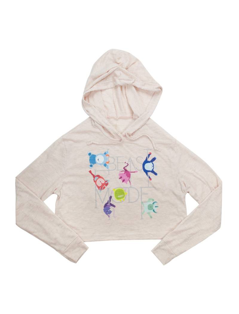 Pole Dance Tanzen Poler Beast Mode Cropped Tri-Blend Hoodie Luftaquarell Monster Illustration von pushandpole