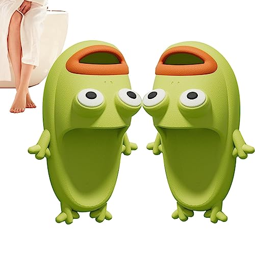 Froschpantoffeln | Rutschfeste lustige Tierrutschen,Fisch-Slipper, lustige Sommer-Slipper, Unisex-Sommer-lustige Tier-Slipper, lustiges Geschenk, niedliche Tier-Frosch-Hausschuhe, Puzzlegame von puzzlegame