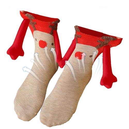 Hand Holding Socks | Christmas Magnetic Hand Holding Socks | Funny Christmas Magnetic Socks Hold Hands | Hand In Hand Magnetic Socks Christmas Gifts For Couple Women Men von puzzlegame