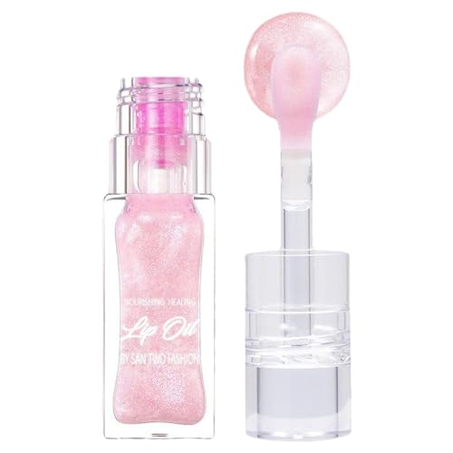 Magic Color Change Lip Glow Oil, 6,5 Ml Klares, Feuchtigkeitsspendendes Lip Glow Oil, Aufpolsternder Glim-mer Glow Lippenstift, Langanhaltendes, Lip Glow Oil Für Die Lippenpflege (1 Stück) von puzzlegame