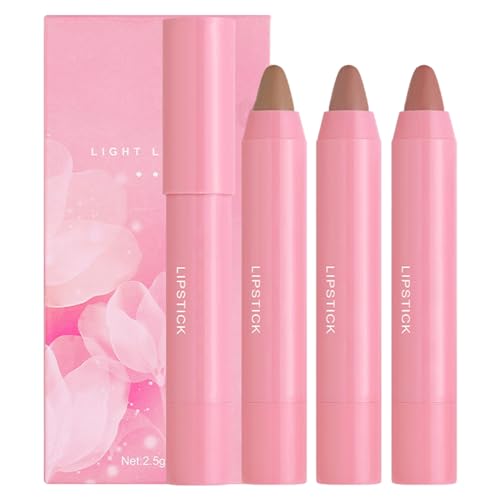 Matter Lippenstift,Nicht klebriger Lip Stain Matte Velvet Crayon Makeup | 3-teiliges Lippen-Make-up-Set, wasserfestes Lippen-Make-up-Geschenk für Mädchen Puzzlegame von puzzlegame