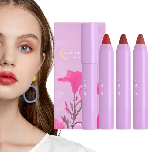 Mattes Lippenstift-Make-up-Set | Samt-Lippenstift-Make-up, nicht klebend - 3-teiliges Lippen-Make-up-Set, wasserfestes Lippen-Make-up-Geschenk für Mädchen Puzzlegame von puzzlegame