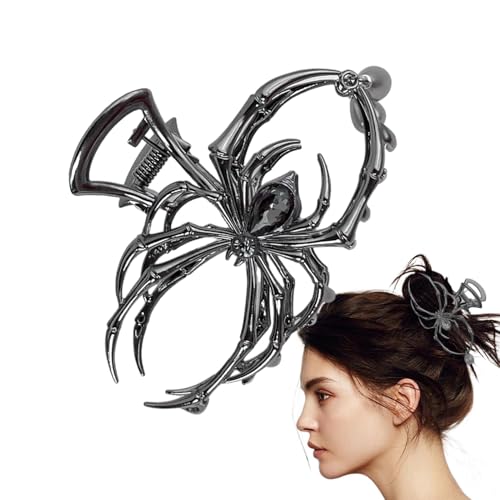 puzzlegame Spinnen-Haarspange, Spinnen-Haarspange aus Metall - Halloween Spinnen Haargreifer Klaue Gothic Stil,Rutschfeste Haarklammer für Freundin, Ehefrau, Freundin, Schwester, Tochter von puzzlegame