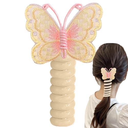 puzzlegame Telefondraht-Haargummis,Telefon-Haarspangen | Haargummis Telefonkabel - Bunte, dehnbare, schädigungsfreie Haargummis aus Telefondraht für Thanksgiving, Kinder und Mädchen zum von puzzlegame