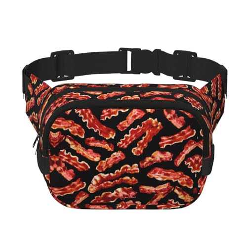 Speck Muster Druck quadratische Hüfttasche Doppelschicht-Hüfttasche trendige Reise Hüfttasche für Männer und Frauen, Schwarz, One Size, schwarzes, One Size von pvinnk