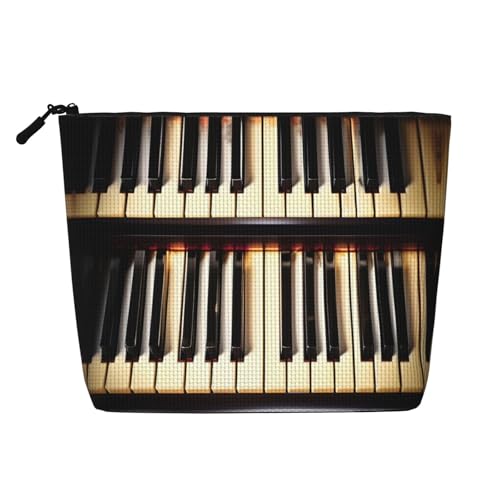 pvinnk Make-up-Tasche mit Klaviertasten mit Musiknoten-Druck, einlagig, Make-up-Tasche, Reise-Kosmetik-Organizer, großes Fassungsvermögen, Reißverschluss, Schwarz, Einheitsgröße pvinnk Make-up-Tasche mit Klaviertasten mit Musiknoten-Druck, einlagig, Make-up-Tasche, Reise-Kosmetik-Organizer, großes Fassungsvermögen, Reißverschluss, Schwarz, Einheitsgröße von pvinnk