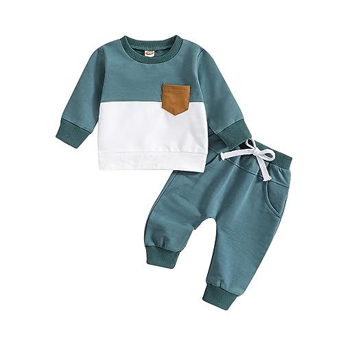 Baby Jungen Kleidung Sweatshirt Top + Hose Zweiteiler Babykleidung Neugeborene Set Kleinkind Outfit Baby Jungen Mädchen Kleidung Zweiteiler Babykleidung Neugeborene Set 0-3 Jahre Kleinkind Outfit von pvucpot