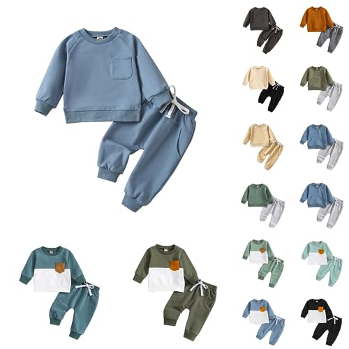 Baby Jungen Kleidung Sweatshirt Top + Hose Zweiteiler Babykleidung Neugeborene Set Kleinkind Outfit Baby Jungen Mädchen Kleidung Zweiteiler Babykleidung Neugeborene Set 0-3 Jahre Kleinkind Outfit von pvucpot