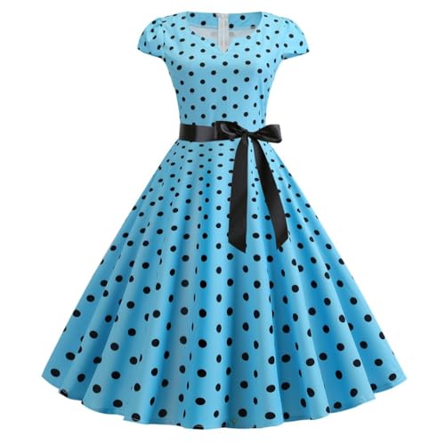 Damen 50er Jahre Kleid Vintage Cocktailkleid Neckholder 1950er Rockabilly Petticoat Kleid von pvucpot