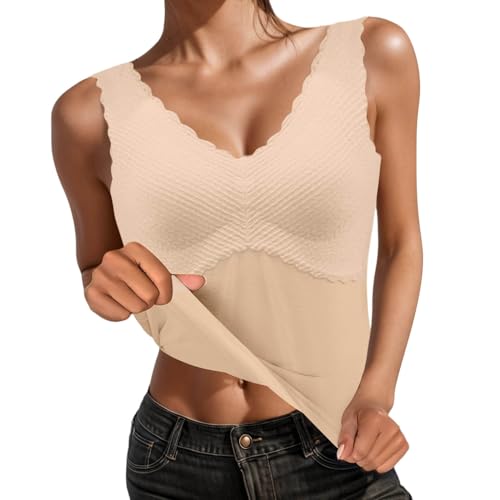 Damen Unterhemd Shapewear Bauchweg Hemd Formende Oberteile BH Tank Tops Hemdchen Spitze Westenoberteil Vests Shaping Bauch Weg Shirts Body Shaper von pvucpot