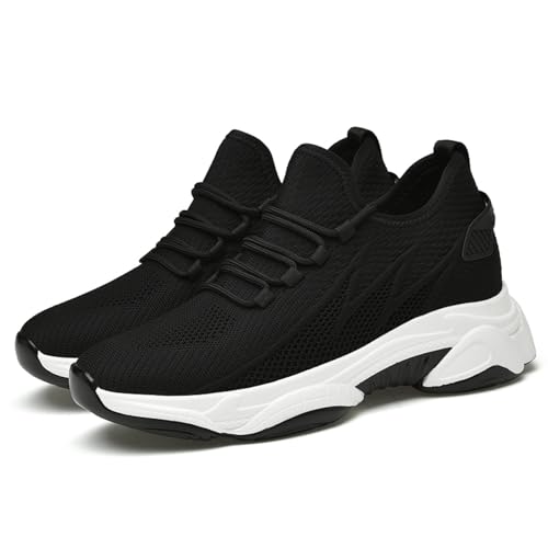 Elevate Shoes Herren, 4-10cm Schuhe Die Größer Machen Herren, Breathable Non-Slip Invisible Height Increased Mesh Trainers Basic von pvucpot