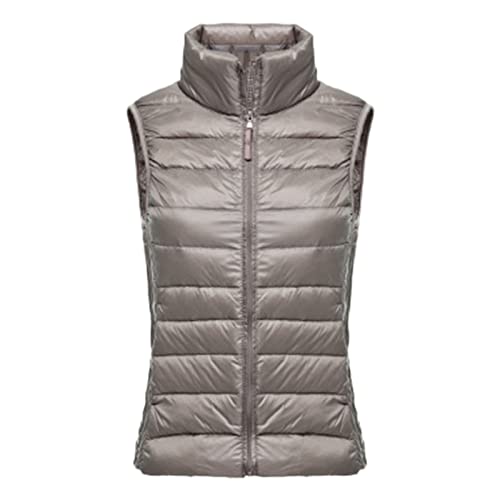 Leichte Daunenweste Damen Leicht Dünne Daunen Steppweste Damen Ärmellose Daunenjacke Damen Wattierte Weste Daunen Damen Ärmellose Steppjacke Winter Ultraleichte Daunenweste Frauen Große Größen Vest von pvucpot