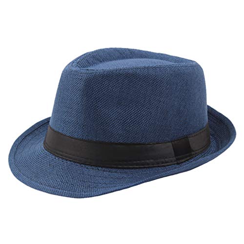 Leinenhut - Sonnenhut Damen/Herren - Stoffhut - Sommerhut mit UV-Schutz 40+ - Trilby aus Leinen Frühjahr/Sommer Leicht Sommerhut Leichter von pvucpot