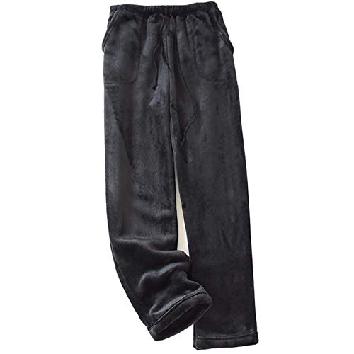 Plüschhose Damen Herren Fleece Plüsch Dicke Schlafanzughose Unisex Soft Fleece Pyjamahose Lange Warme Freizeithose Home Haushose Pyjamahose von pvucpot