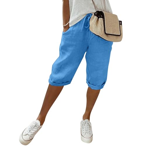 Sommerhose Damen Leicht Leinenhose Sommer Kurze Hosen Luftig Hohe Taille Caprihose Einfarbig Strandhose Stoffhose Pants Loose Freizeithose Damen Sommerhose Damen Leicht Leinenhose Sommer Kurze Hosen Luftig Hohe Taille Caprihose Einfarbig Strandhose Stoffhose Pants Loose Freizeithose Damen von pvucpot