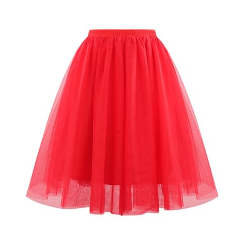 Tüllrock Damen Petticoat Unterrock Rock 50er Vintage Ballet Blase Tanzrock Tanzkleid Ballkleid Kurz Retro Tütü Rock Tutu Röcke Kleid Ballett Petticoat Ballett von pvucpot