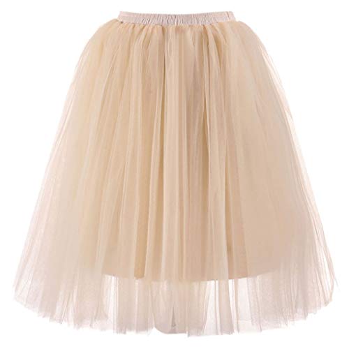 Tüllrock Damen Petticoat Unterrock Rock 50er Vintage Ballet Blase Tanzrock Tanzkleid Ballkleid Kurz Retro Tütü Rock Tutu Röcke Kleid Ballett Petticoat Ballett von pvucpot