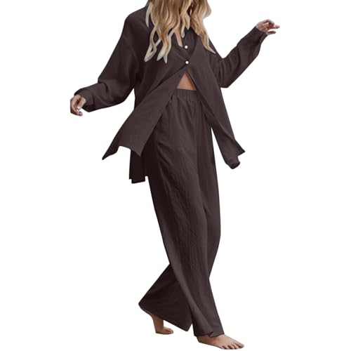 Zweiteiliges Damen Set Aus Sommer Sport Und Freizeit Hosenträger Oberteilen Mit Rundhalsausschnitt Und Hosen Mit Weitem Bein Musselin Set Lockere Und Atmungsaktive Sommer Outfits Leicht Freizeit Hause Zweiteiliges Damen Set Aus Sommer Sport Und Freizeit Hosenträger Oberteilen Mit Rundhalsausschnitt Und Hosen Mit Weitem Bein Musselin Set Lockere Und Atmungsaktive Sommer Outfits Leicht Freizeit Hause von pvucpot