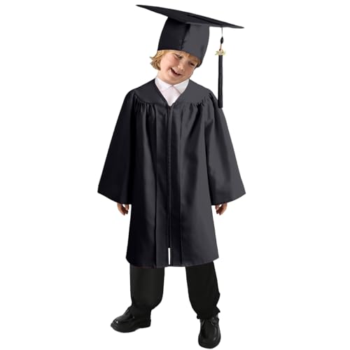 pvucpot Abschlusskleid Kinder Abschluss Talar mit Hut 2025 Kinder Abschluss Akademischer Talar Doktorhut und Quaste Graduation Robe für Vorschule Abschlussfeier Party Geschenk von pvucpot