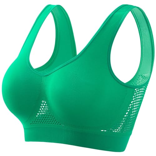 pvucpot Breathable Cool Liftup Air Bra, 2024 Neuer Großer Air-BH,er BH Atmungsaktiver under Mesh-Sport-BH, Sport BH Ohne Bügel Starker Halt für Damen Comfort von pvucpot