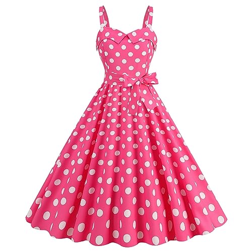 Damen 50er Jahre Kleid Vintage Cocktailkleid Neckholder 1950er Rockabilly Petticoat Kleid von pvucpot