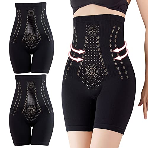 pvucpot Damen Figurenformend Miederpant Miederhose Mit Bein Shapewear Hohe Taille Body Shaper Bauch-Weg-Effekt Stark Formt Sofort Trainer von pvucpot