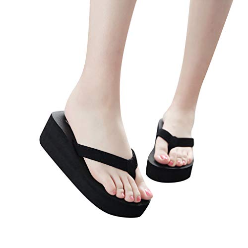 pvucpot Damen Sommer Sandalen Keilabsatz Flip Flops Zehentrenner Pool Strand Outdoor Freizeit Rutschfest Sommer Schuhe Leichte Damen Mode Badeschuhe Elegant Urlaub Sandalen von pvucpot