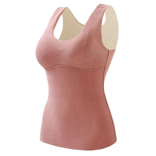 pvucpot Damen Unterhemd BH Hemd Seamless Tank Top Bauch Weg V-Ausschnitt Weste Spitze Figurformende Cami Shapewear mit integriertem BH Ohne Bügel Bustier Camisole Formendes Unterwäsche von pvucpot