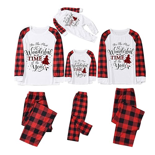 pvucpot Familie Schlafanzug Cartoon Hirsch Pyjama Weihnachten Baby Kinder Mama Papa Xmas Hausanzug Partnerlook Herren von pvucpot